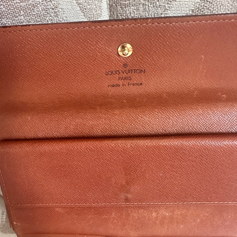 Louis Vuitton Brown and Gold Monogram Wallet - Picture 7 of 9